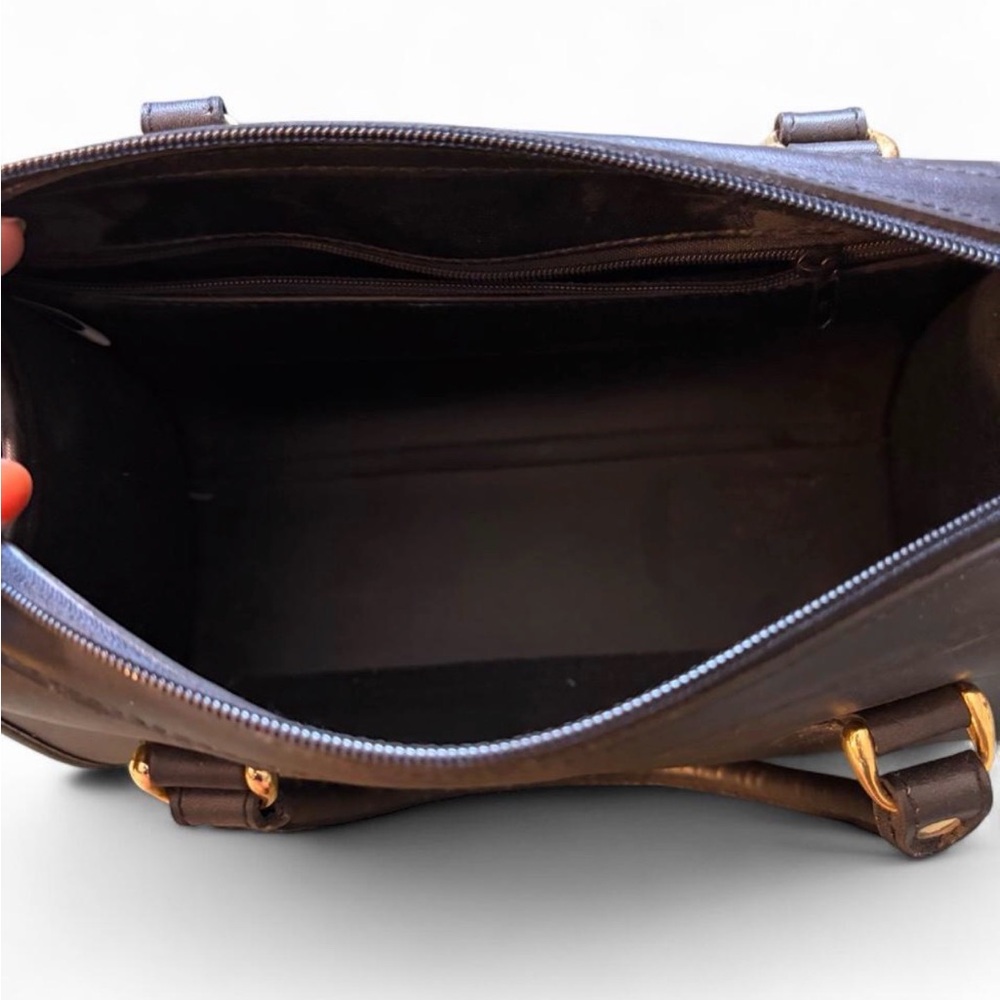 Vintage Black Leather Handbag - Picture 2 of 3